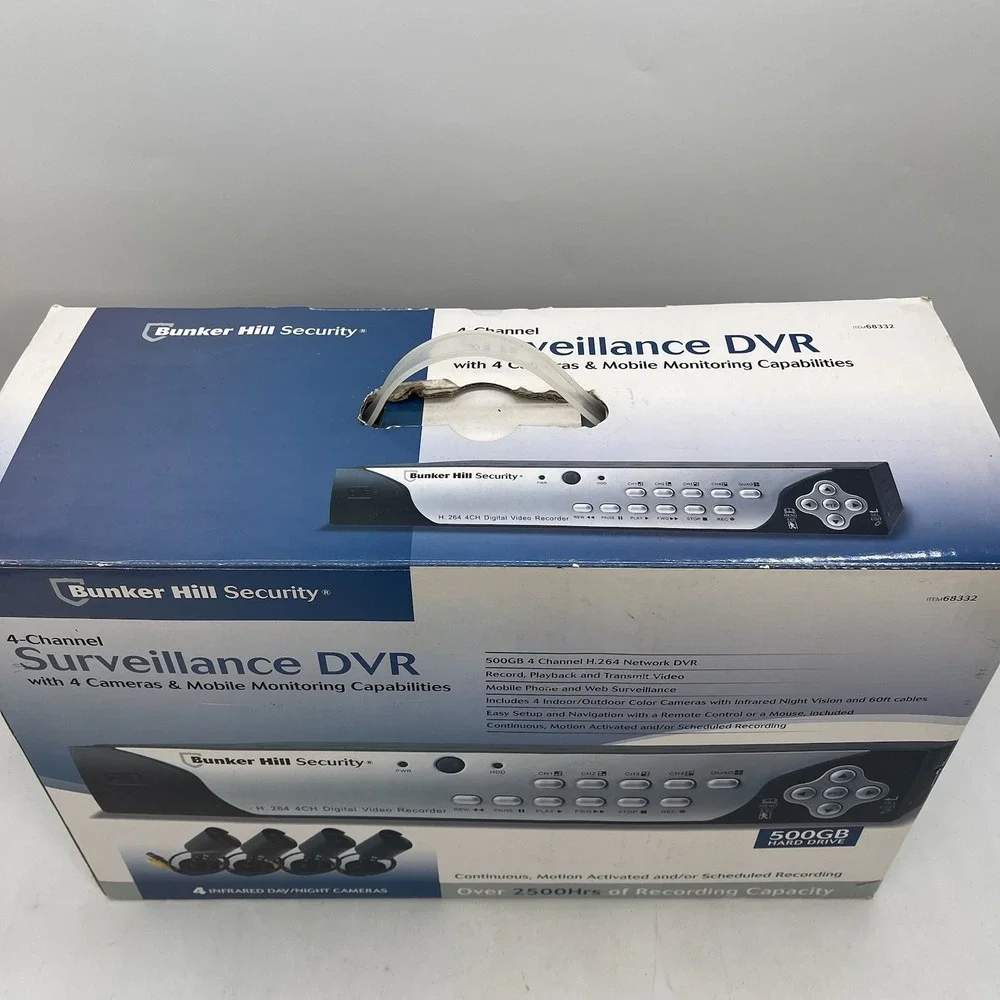 Bunker Hill Security 4-Channel 4-Camera Surveillance DVR Model 68332 Working